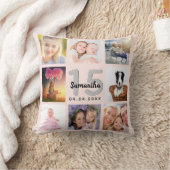 キンセアニェラバラカスタム金ゴールド写真コラージュ クッション (ブランケット)