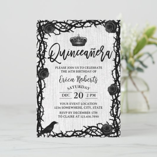 キンセアニェラバラトーンダークフェアリーテイル誕生日 招待状 (スタンド正面)