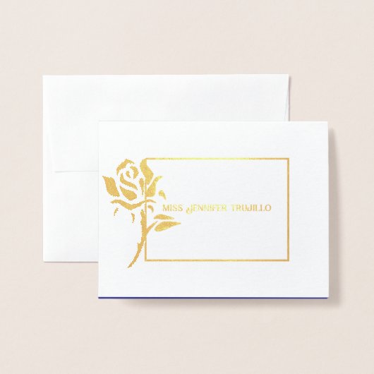 キンセアニェラバラフォイルカスタムサンキューユー 箔カード (封筒付き正面)