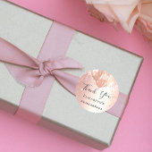 キンセアニェラバラ赤面グリッターバルーンありがとう ラウンドシール