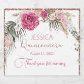 キンセアニェラバラ金ゴールドグリッターきらめくワインラベル スパークリングワインラベル (シングルラベル)