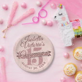 キンセアニェラバラ金ゴールドグリッタースパークル ペーパープレート (パーティー)