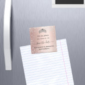 キンセアニェラバラ金ゴールドグリッターティアラ日付を保存 マグネット