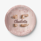 キンセアニェラバラ金ゴールドグリッタードライブ名 ペーパープレート (正面)