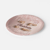 キンセアニェラバラ金ゴールドグリッタードライブ名 ペーパープレート (アングル)