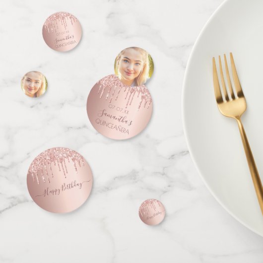 キンセアニェラバラ金ゴールドグリッタードリップス写真 コンフェッティ (グループ)