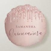 キンセアニェラバラ金ゴールドグリッタードリップモノグラム ラウンドクッション (裏面)