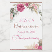 キンセアニェラバラ金ゴールドグリッターミニボトルラベル ワインラベル (シングルラベル)