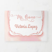 キンセアニェラバラ金ゴールドグリッターメキシコフィエスタ 三つ折り招待状 (カバー)