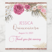 キンセアニェラバラ金ゴールドグリッターワインラベル ワインラベル (シングルラベル)