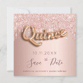 キンセアニェラバラ金ゴールドグリッター保存日付 カード (正面)