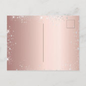 キンセアニェラバラ金ゴールドシルバードレスの輝き インビテーションポストカード (裏面)