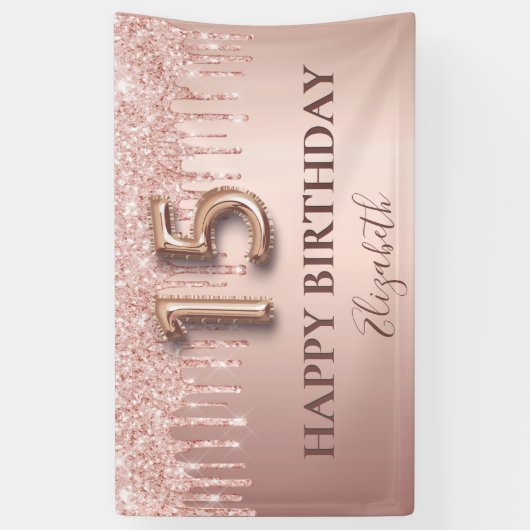 キンセアニェラバラ金ゴールドピンクのドリップスウェルカム 横断幕 (縦)