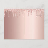 キンセアニェラバラ金ゴールドピンクの招待 ポストカード (裏面)