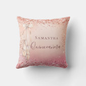 キンセアニェラバラ金ゴールドピンクグリッターバレリーナ クッション (裏面)