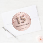 キンセアニェラバラ金ゴールドピンクスターズフォント ラウンドシール (封筒)