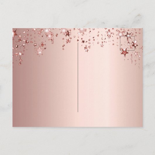 キンセアニェラバラ金ゴールドピンクスターズ気球スクリプト ポストカード (裏面)