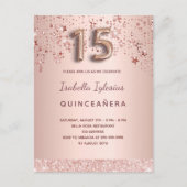 キンセアニェラバラ金ゴールドピンクスターズ気球スクリプト ポストカード (正面)