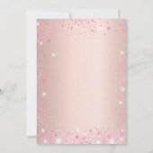 キンセアニェラバラ金ゴールドピンクスパクルズ 招待状 (裏面)
