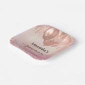 キンセアニェラバラ金ゴールドピンクバルーン ペーパープレート (傾斜あり)