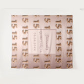 キンセアニェラバラ金ゴールドピンクモノグラム15タペストリー タペストリー (正面(横))