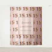 キンセアニェラバラ金ゴールドピンクモノグラム15タペストリー タペストリー (正面)