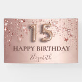 キンセアニェラバラ金ゴールドピンク星ウェルカム 横断幕 (横)