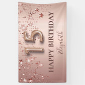 キンセアニェラバラ金ゴールドピンク星ウェルカム 横断幕 (縦)