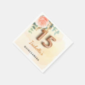 キンセアニェラバラ金ゴールドフローラの緑名 スタンダードカクテルナプキン (角)