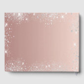 キンセアニェラバラ金ゴールドホワイトドレスグリッター ゲストブック (裏面)