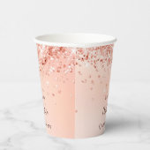 キンセアニェラバラ金ゴールド紙吹雪名 紙コップ (右)
