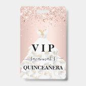 キンセアニェラバラ金ゴールド赤面グリッターダスト名vip バッジ (Front)
