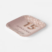 キンセアニェラバラ金ゴールド赤面グリッタードライブ名 ペーパープレート (傾斜あり)