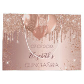 キンセアニェラバラ金ゴールド赤面グリッターバルーン ラージペーパーバッグ (裏面)