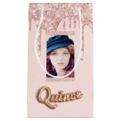 キンセアニェラバラ金ゴールド赤面グリッター写真 スモールペーパーバッグ (正面)