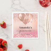 キンセアニェラバラ金ゴールド赤面グリッター名 スタンダードカクテルナプキン (インサイチュ)