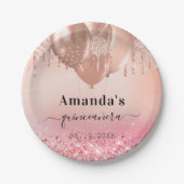 キンセアニェラバラ金ゴールド赤面バルーン名 ペーパープレート (正面)