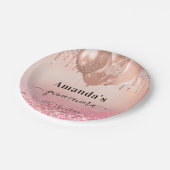 キンセアニェラバラ金ゴールド赤面バルーン名 ペーパープレート (アングル)