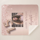 キンセアニェラバラ金ゴールド赤面フレンズ写真の乾燥 シェルパブランケット (正面(横))