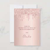 キンセアニェラバラ金ゴールド赤面乾燥バルーン サンキューカード (裏面)