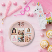 キンセアニェラバラ金ゴールド赤面写真名 ペーパープレート (パーティー)