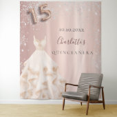 キンセアニェラバラ金ゴールド銀グリッターダストドレス タペストリー (インサイチュ)