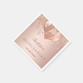 キンセアニェラバラ金ゴールド風船モノグラム スタンダードカクテルナプキン (角)