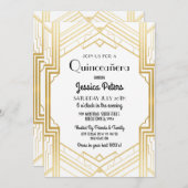 キンセアニェラバースデーパーティーギャツビーアールデコ招待状 招待状 (正面/裏面)