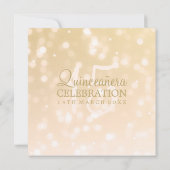 キンセアニェラバースデーパーティー金ゴールドスパークルライト 招待状 (裏面)
