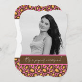 キンセアニェラパーティの招待状(チータープリント) 招待状 (正面/裏面)