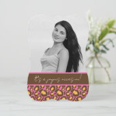 キンセアニェラパーティの招待状(チータープリント) 招待状 (スタンド正面)