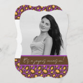 キンセアニェラパーティの招待状(紫) 招待状 (正面/裏面)