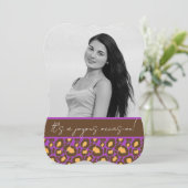 キンセアニェラパーティの招待状(紫) 招待状 (スタンド正面)