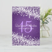 キンセアニェラパーティーきらめくウェーブパープル 招待状 (スタンド正面)